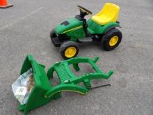 Peg Pergo John Deere Electric Riding Tractor w/ Loader, Works, No Charger