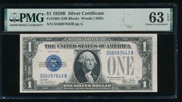1928B $1 Silver Certificate PMG 63EPQ