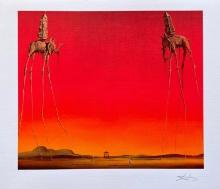 Salvador Dali LES ELEPHANTS Facsimile Signed Giclee