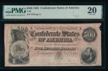 1864 $500 T-64 Confederate PMG 20