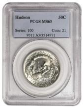 1935 Hudson Commemorative Half Dollar PCGS MS63