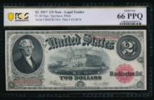 1917 $2 Legal Tender Note PCGS 66PPQ