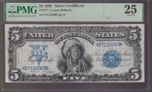 1899 $5 Chief Silver Certificate PMG 25