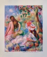 Pierre Auguste Renoir BATHING Estate Signed Small Giclee