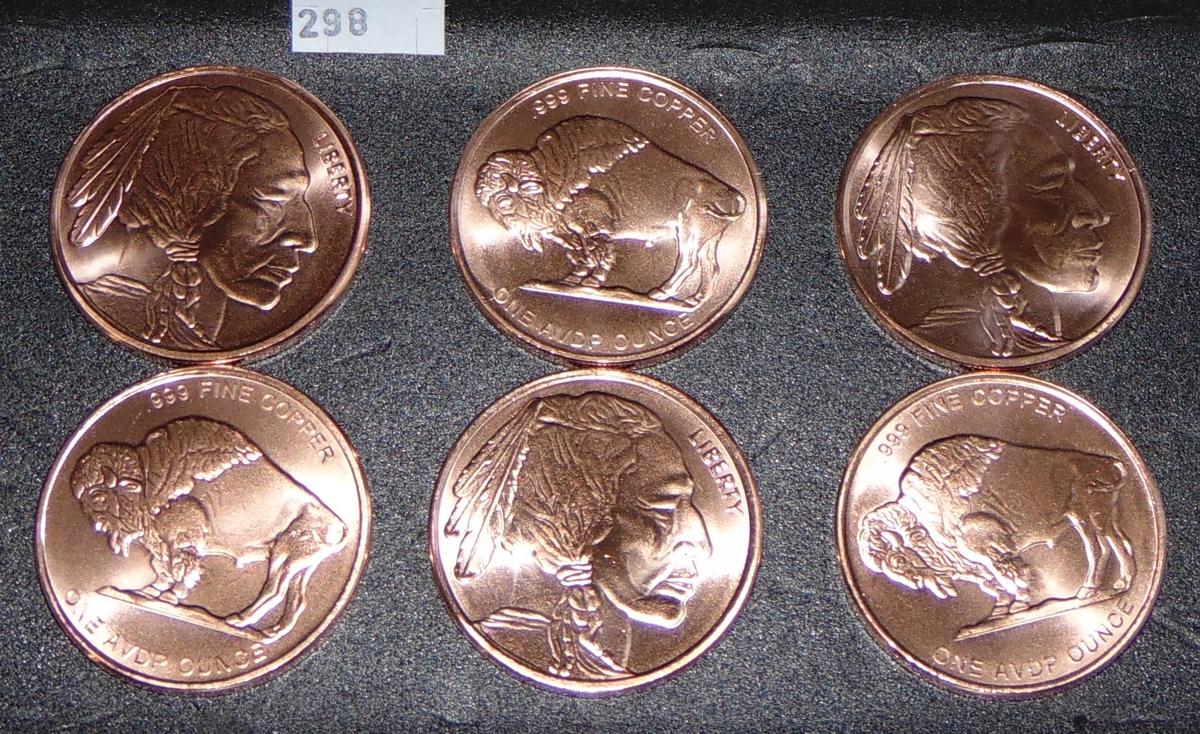 6 2024 Indian Chief/Bison Rounds 1 AVDP Oz. each