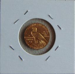 1929 U.S. Gold Quarter Eagle AU.