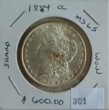 1884CC Morgan Dollar MS+.