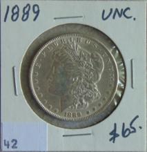 1889 Morgan Dollar UNC.
