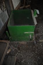 John Deere Rock Box converted to 3-point weight box, measures 28"x22"x22", stored inside.
