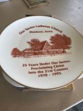 Denison Sesquicentennial...plate and Our Savior Lutheran Church and Iowa Master Breeders Hatchery