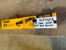 New Dewalt 20v Cordless Sealed Head Ratchet Tool Model DCF510B