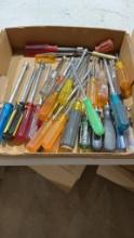 Box of misc screwdrivers