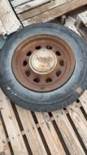 Antique tire & wheel