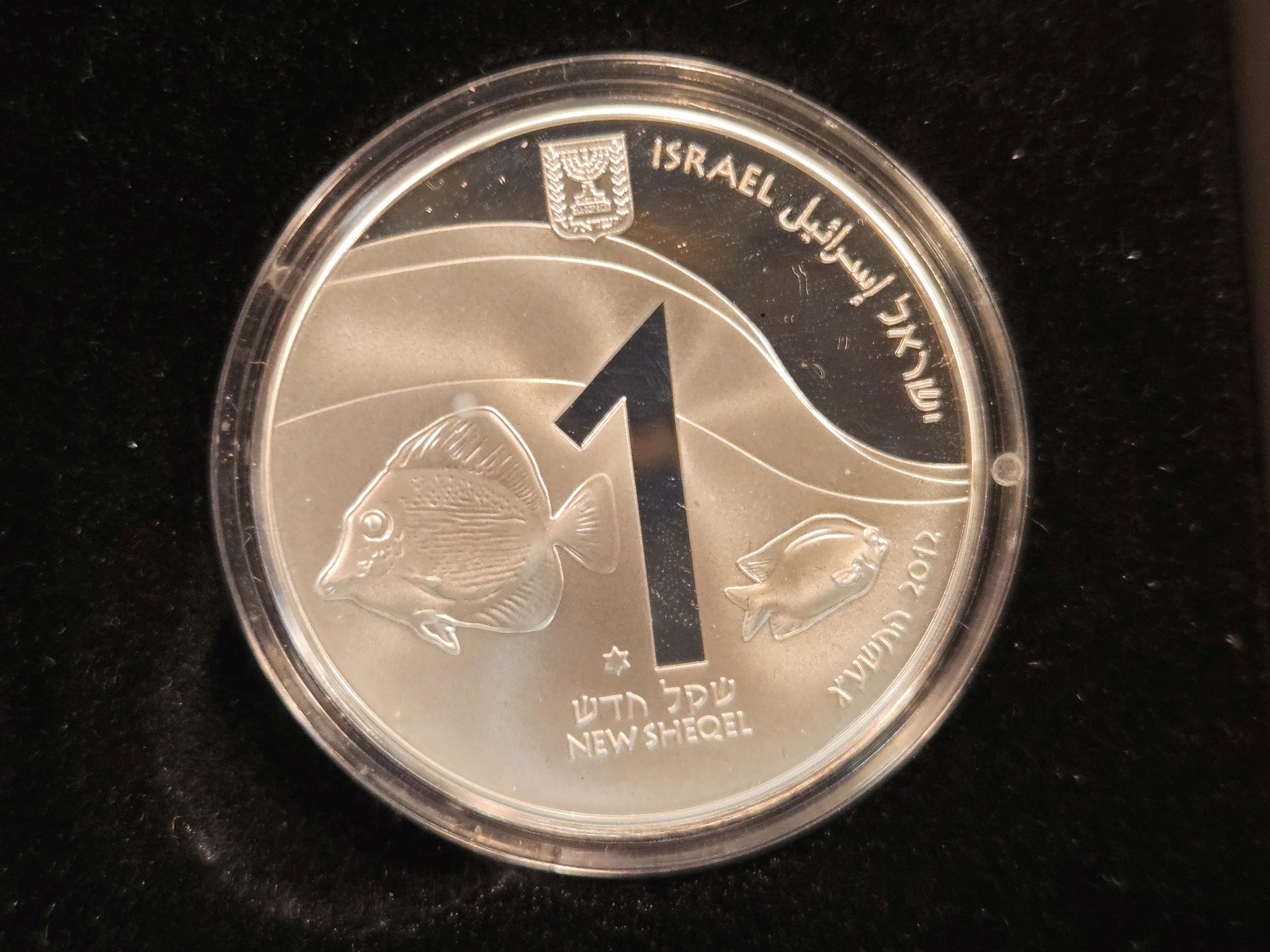 GEM Proof Deep Cameo 2012 Israel Silver 1 new shekel