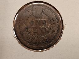 * Semi-key 1867 Indian Cent