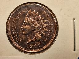 1903 Indian and 1858 Flying Eagle cents