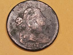 * Key Variety! 1807/6 Draped Bust Large Cent