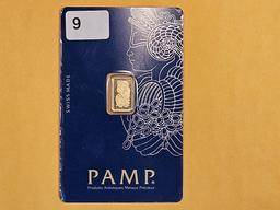 GOLD! PAMP Suisse One Gram .9999 fine gold bar