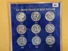 * Gorgeous Set of PROOF silver Franklin Half Dollars