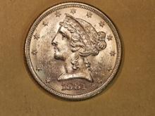 GOLD! Brilliant Uncirculated 1881 Liberty head Gold Five Dollars