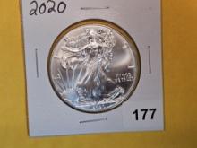 GEM Brilliant Uncirculated 2020 American Silver Eagle