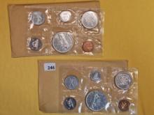 Two GEM Prooflike 1965 Canada Silver Coin Sets