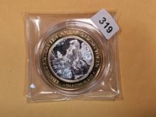 GEM Ten Dollar .999 fine silver Casino Gaming Token