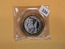 GEM Ten Dollar .999 fine silver Casino Gaming Token