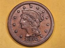 Nice 1850 Braided Hair Large Cent