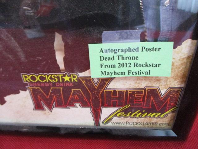 Mayhem 2012 Autographed Dead Throne Rock Star Poster