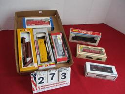 HO Scale Mixed Model Railroading Cars in Boxes-Lot of 7