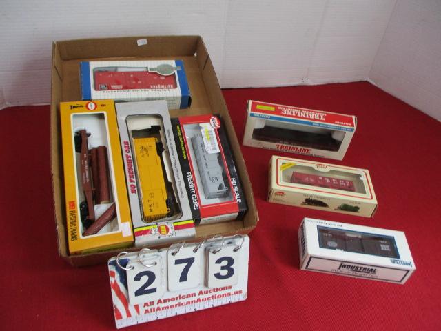HO Scale Mixed Model Railroading Cars in Boxes-Lot of 7