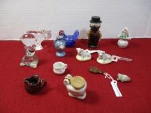 Figural Porcelain and Glass