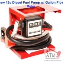 NEW 12V Diesel Fuel Pump w/ High Flow Meter