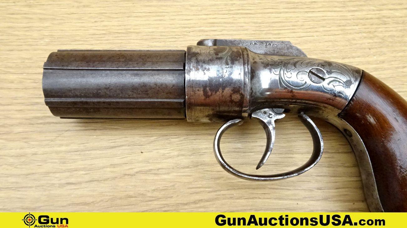 W.W. MARSTON & KNOX 1854 .32 Caliber ANTIQUE Revolver. Good Condition. 2.5" Barrel. Features a 6 Rd