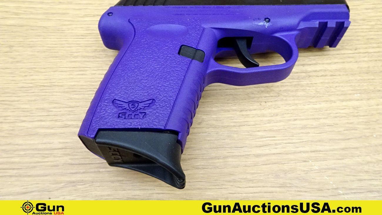 SCCY CPX-2 9MM Pistol. NEW in Box. 3" Barrel. Semi Auto Two Tone, Black Slide with Gorgeous Purple L