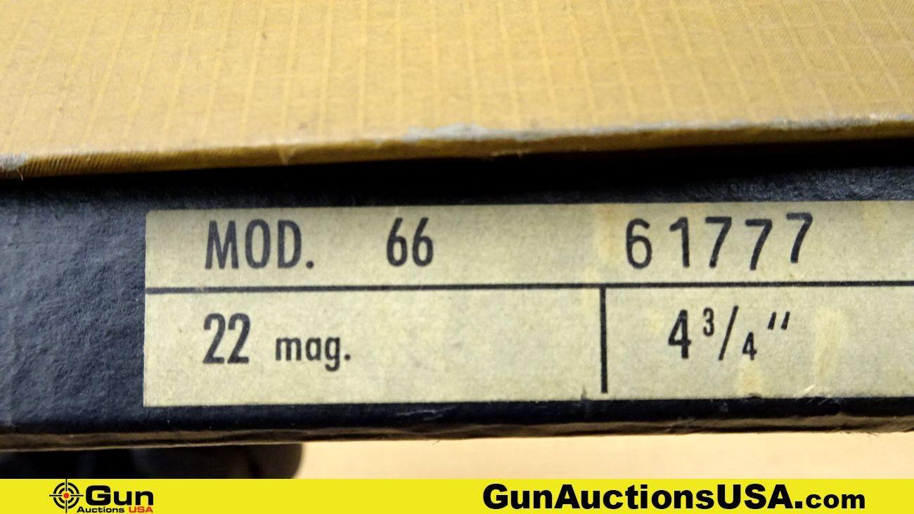 ROHM 66 .22 MAGNUM UNFIRED Revolver. Good Condition. 4.75" Barrel. Shiny Bore, Tight Action This rev