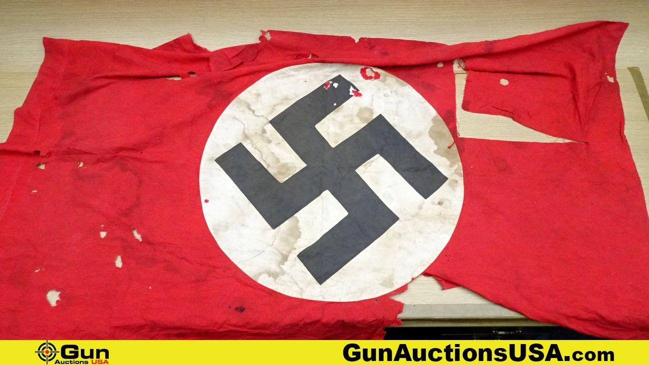 Militaria COLLECTOR'S Flag. Good Condition. NSDAP Flag 70.5x44" . (70791)