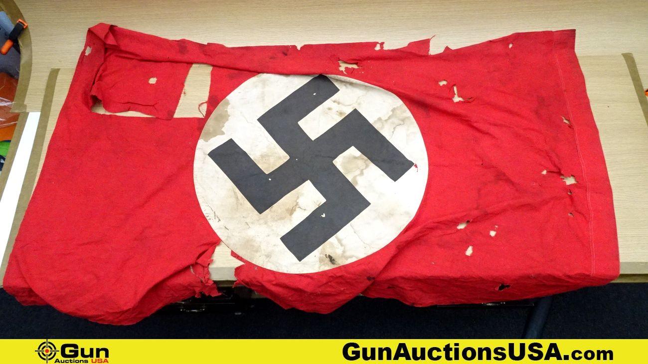 Militaria COLLECTOR'S Flag. Good Condition. NSDAP Flag 70.5x44" . (70791)