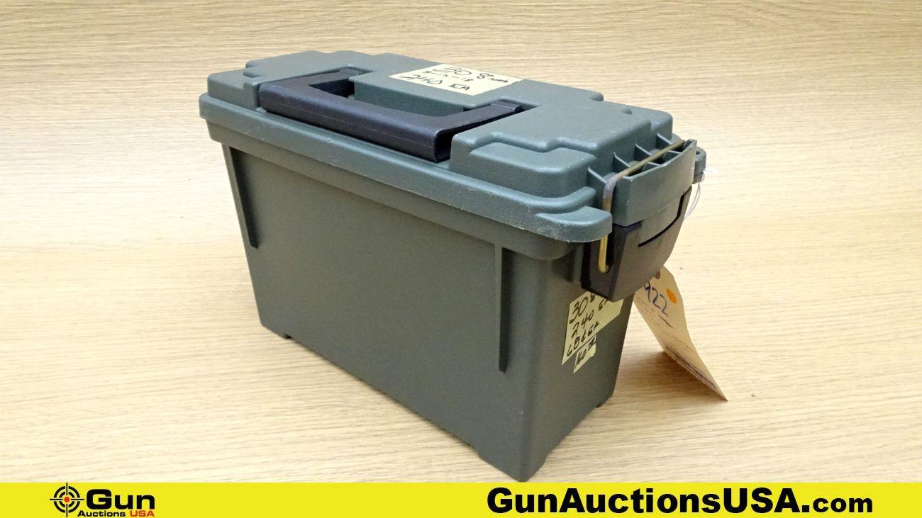 Military Surplus .308 Ammo. 240 Rds. of .308 on Stripper Clips. Includes Polymer Ammo Can. . (70404)