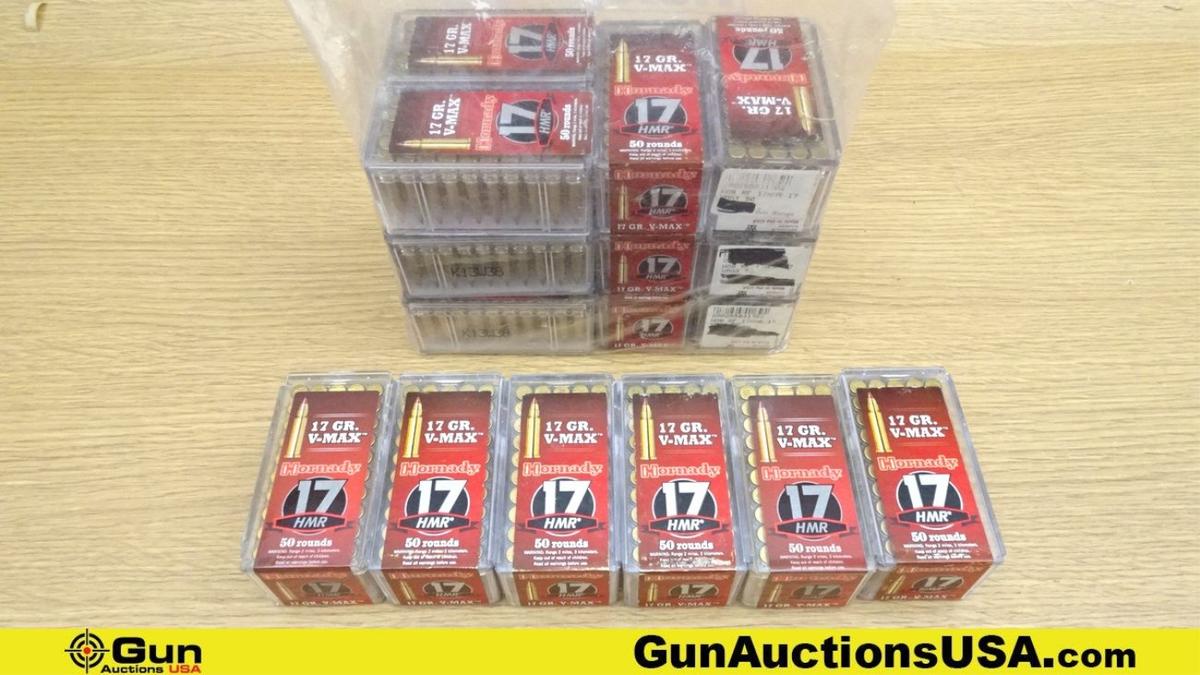 Hornady 17 HMR Ammo. 900 Rds.- 17 Gr V MAX. . (70151)