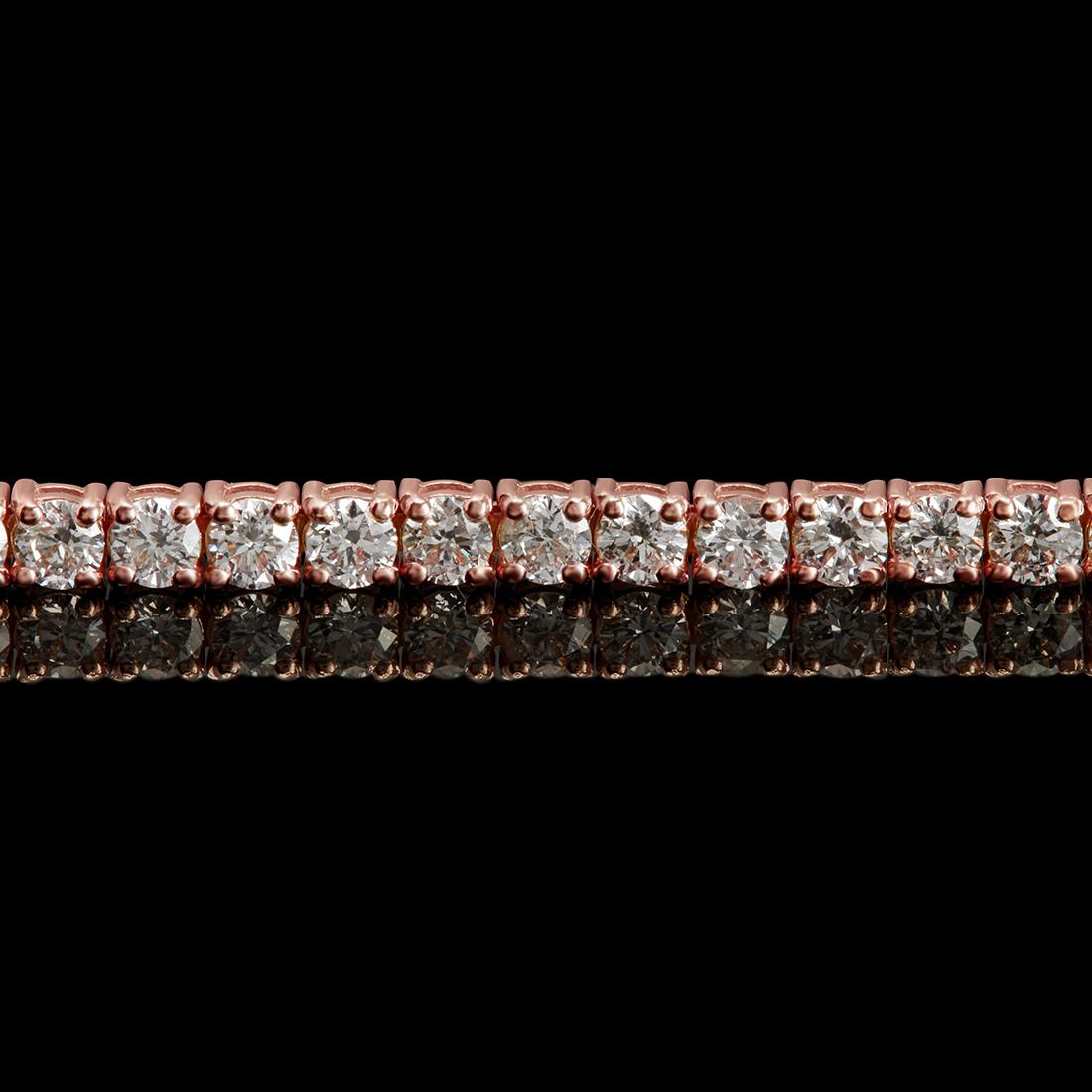 14k Rose Gold 4.84ct Diamond Bracelet