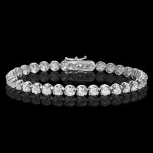 18k White Gold 6.98ct Diamond Bracelet