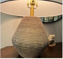 Assembled Resin Table Lamp, Tan, Retail $60.00
