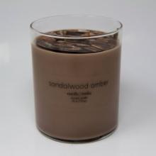 19oz Glass Jar 2-Wick Sandalwood Amber Candle, Retail $12.00