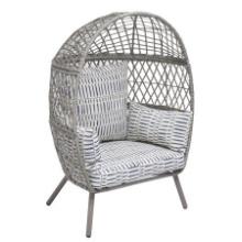 Better Homes & Gardens Kid'S Ventura Outdoor Stationary Wicker Woven Egg Chair, Gray