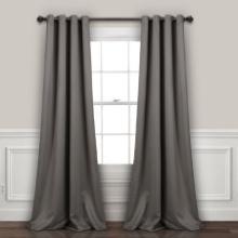 Lush D ©cor Insulated Grommet Blackout Curtain Panels, Dark Gray ,Pair Set 52x84 - Lush Decor