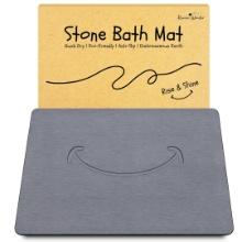 Revive Wonder Stone Bath Mat - Rise & Shine, (23.5 x 15inches, Dark Gray), Retail $48.00