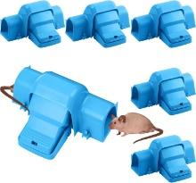 Kittmip 6 Pcs Dual Entry Large Rat Traps, (Blue), Retail $30.00