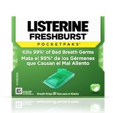 Listerine Freshburst Pocketpaks Breath Strips, 24-Strip Pack, 2 Pack